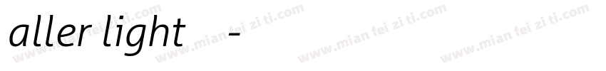 aller light字体字体转换